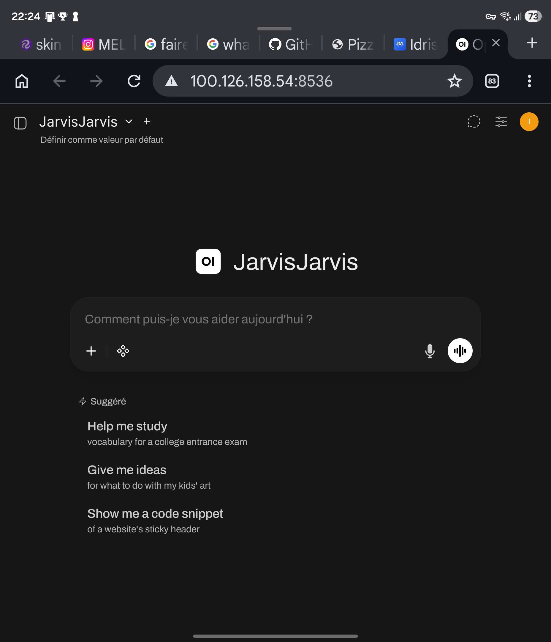 Jarvis - Assistant vocal IA local maison contrôlant PC, téléphone et objets connectés