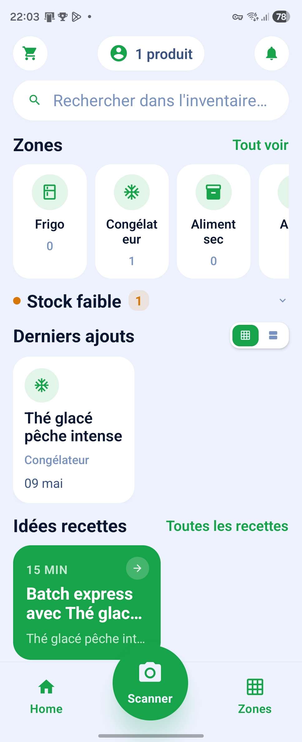 DeadMiammm - Application mobile Expo TypeScript de gestion de stock alimentaire par scan QR